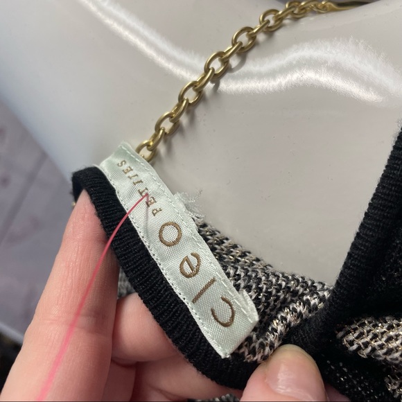 CLEO Tunic Sweater Gold & Black Knit Leopard Animal Pattern Assymmetrical Large - Picture 11 of 11